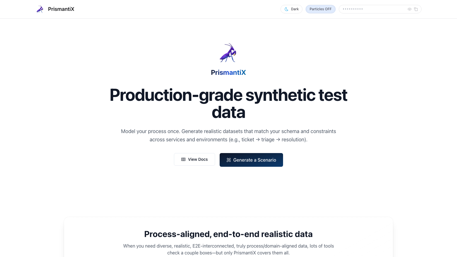 Prismantix interface preview